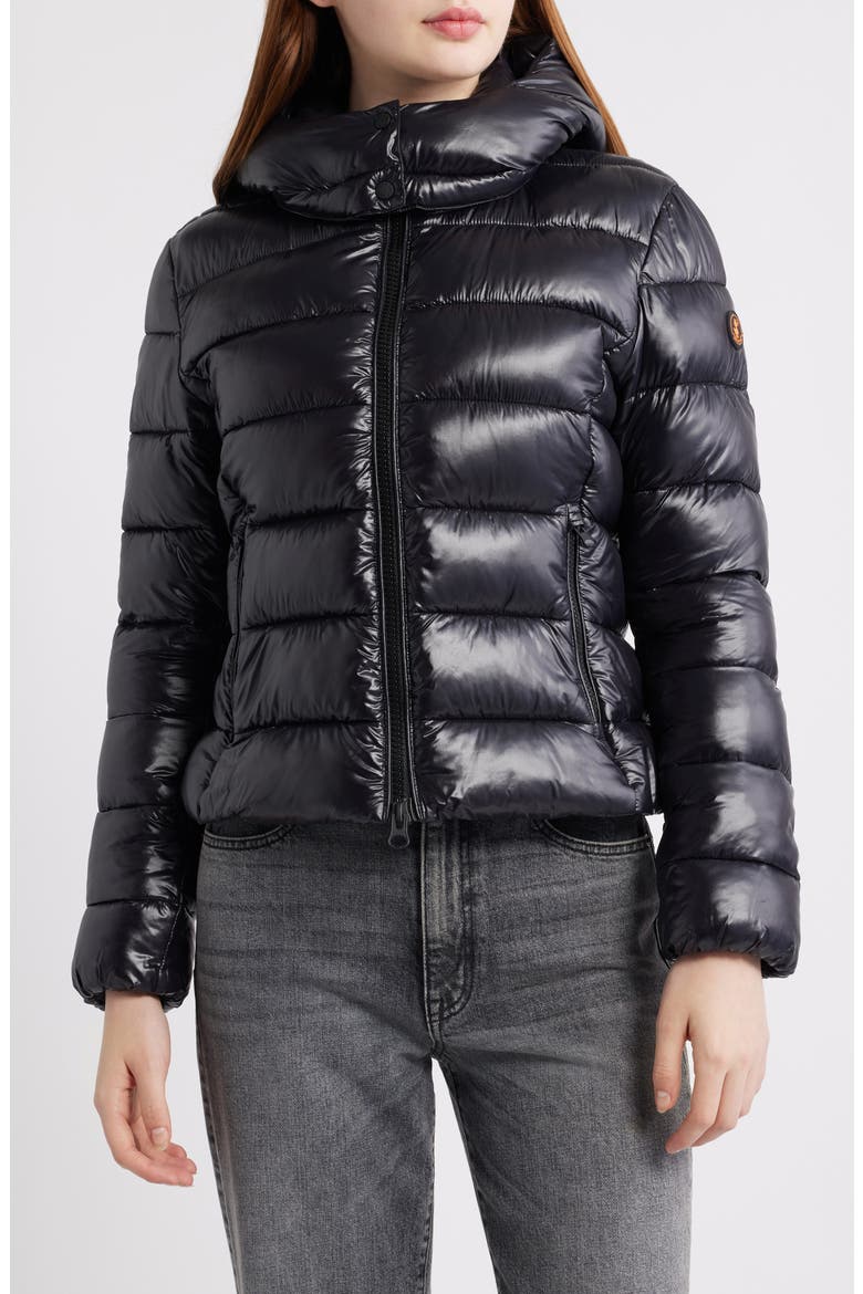 Cosmary Water Resistant Insulated Puffer Jacket, Main, color, BLACK