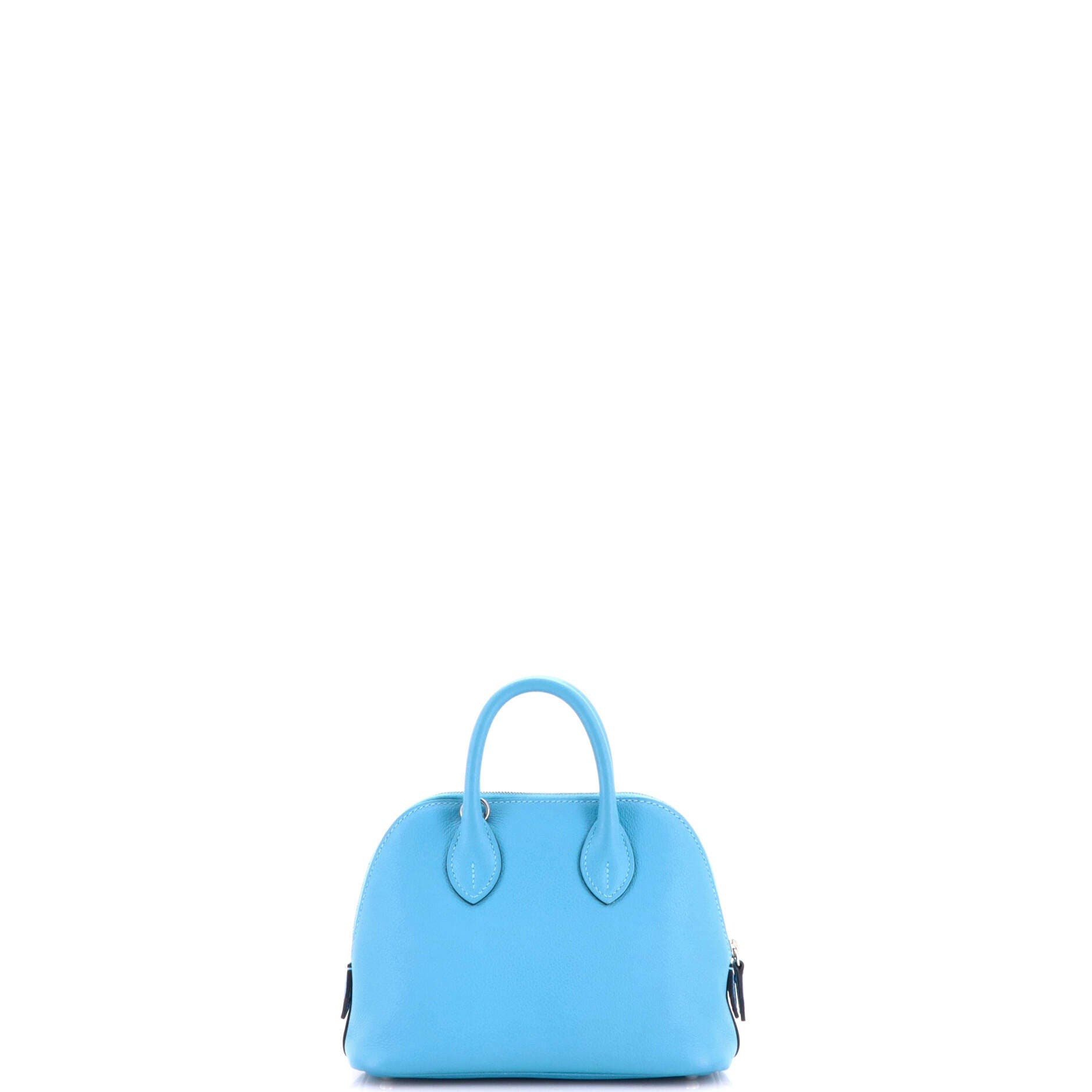 Pre-Owned Hermes Bolide 1923 Bag Evercolor Mini, Alternate, color, Bleu Du Nord