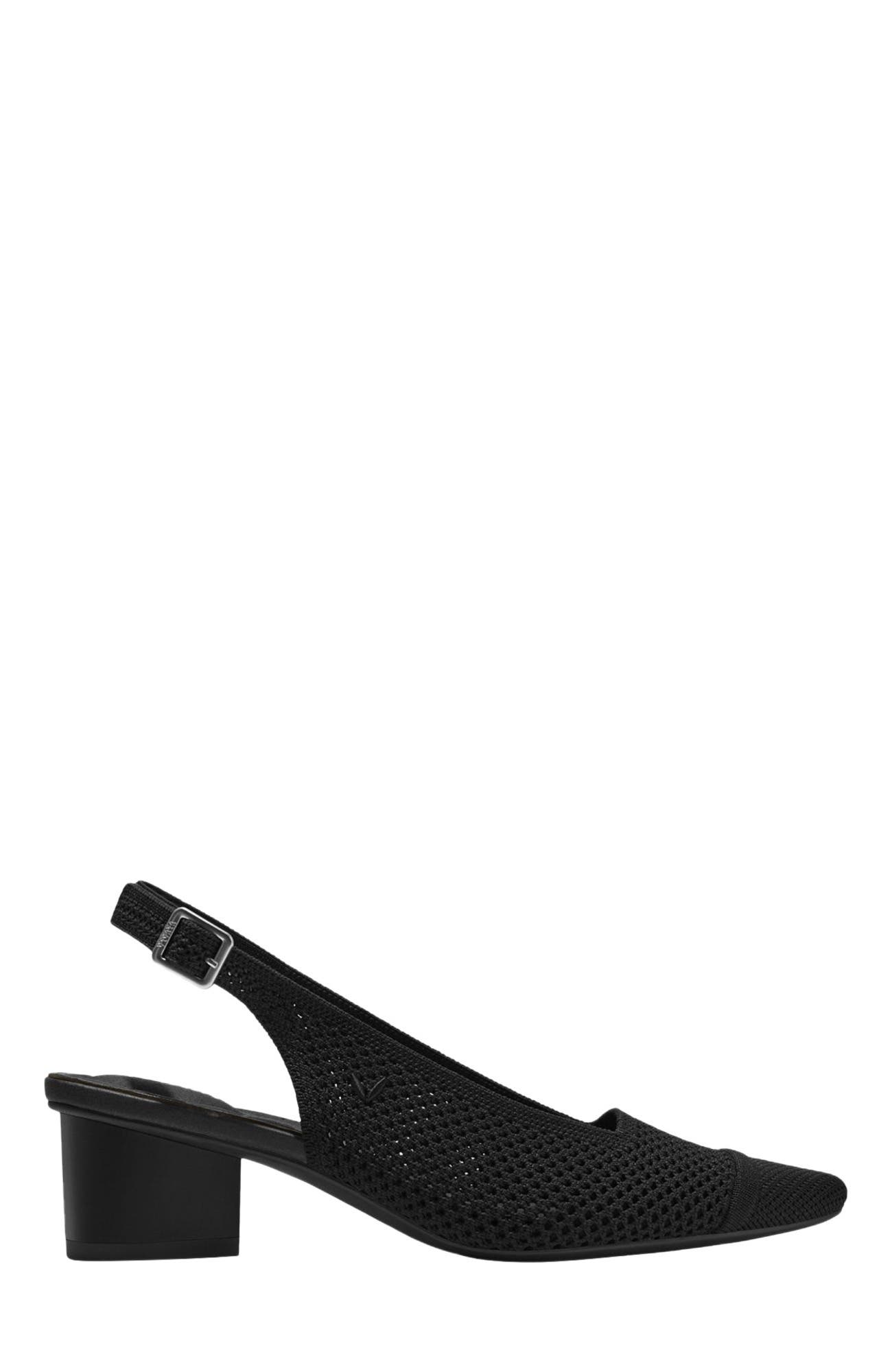 VIVAIA Pointed-Toe Slingback Sandals, Alternate, color, Black