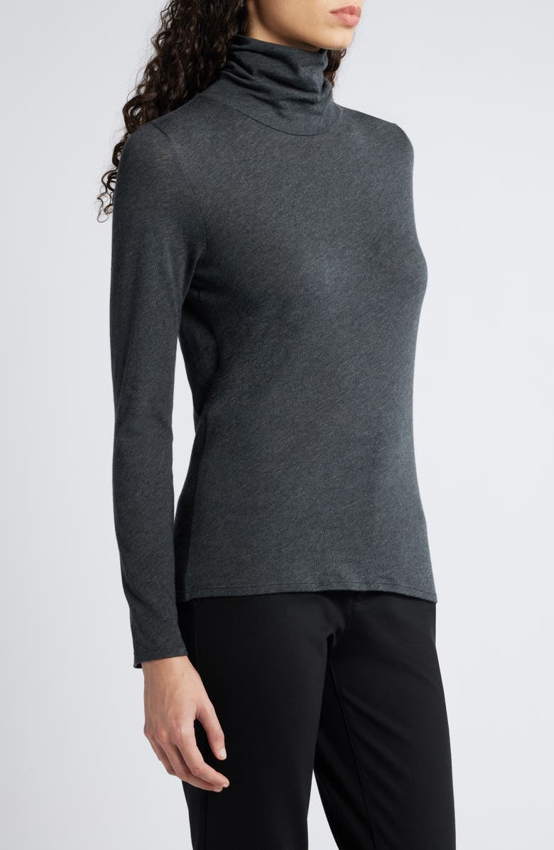 Eileen Fisher Turtleneck Top, Alternate, color, Char