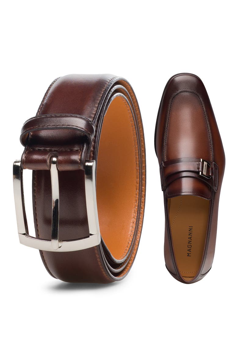 Tanner Leather Belt, Alternate, color, TOBACCO