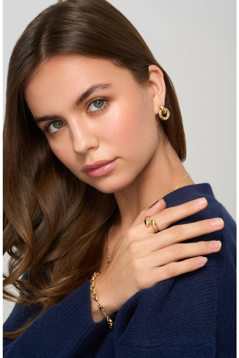 14K Gold Puffy Bypass Ring (Nordstrom Exclusive), Alternate, color, 14K YELLOW GOLD