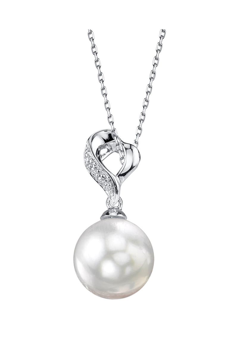 White South Sea Pearl & Diamond Melissa Pendant, Main, color, White Gold