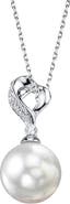 The Pearl Source White South Sea Pearl & Diamond Melissa Pendant