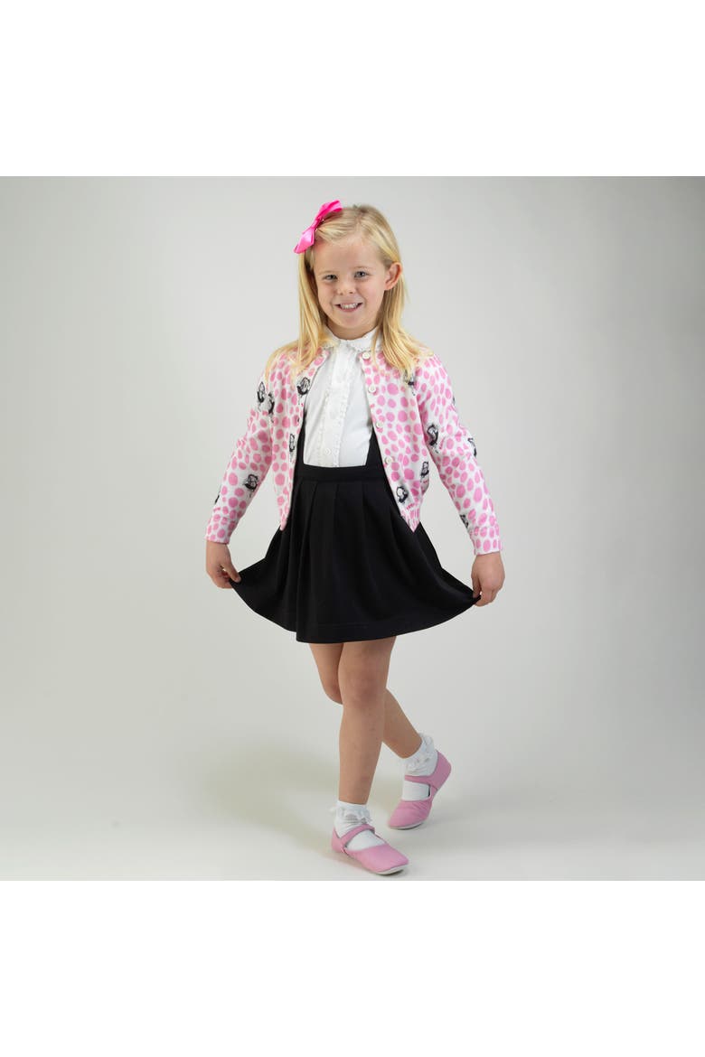 Eloise Dot Printed Cardigan, Alternate, color, Pink