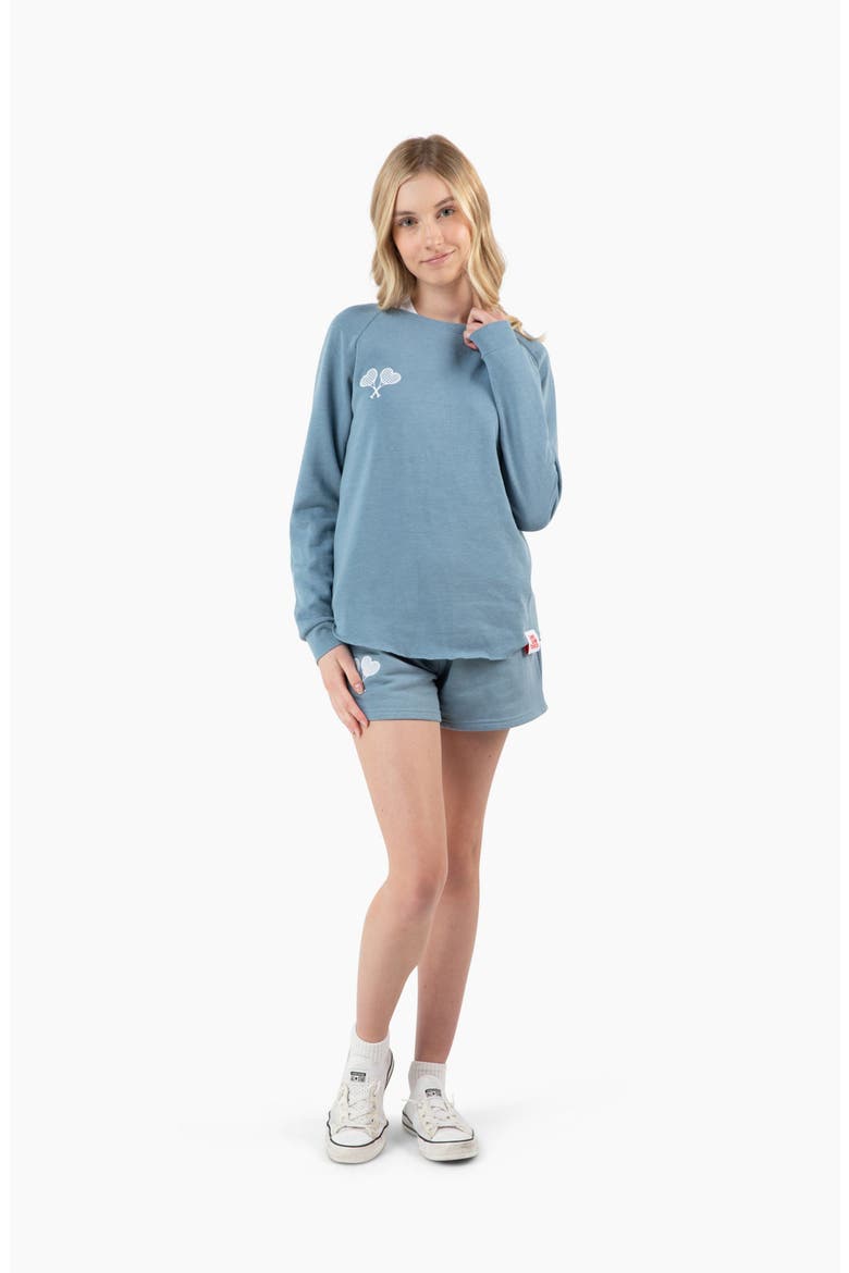 Women's Courtney Lightweight Wash Sweatshirt, Alternate, color, Misty Blue