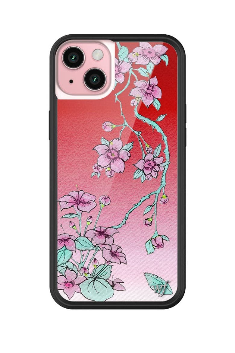 Serena Floral iPhone Case, Alternate, color, Red