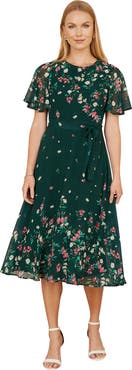 Yumi Daisy Mirror Placement Skater Dress
