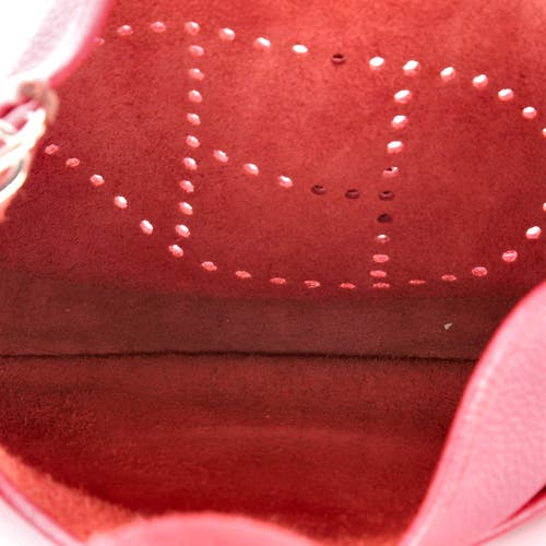Pre-owned Hermes Hermes Evelyne Bag Gen Iii Clemence Pm In Red