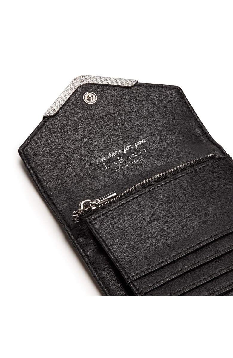 LaBante London Diana Small Vegan Bifold Purse, Alternate, color, Black