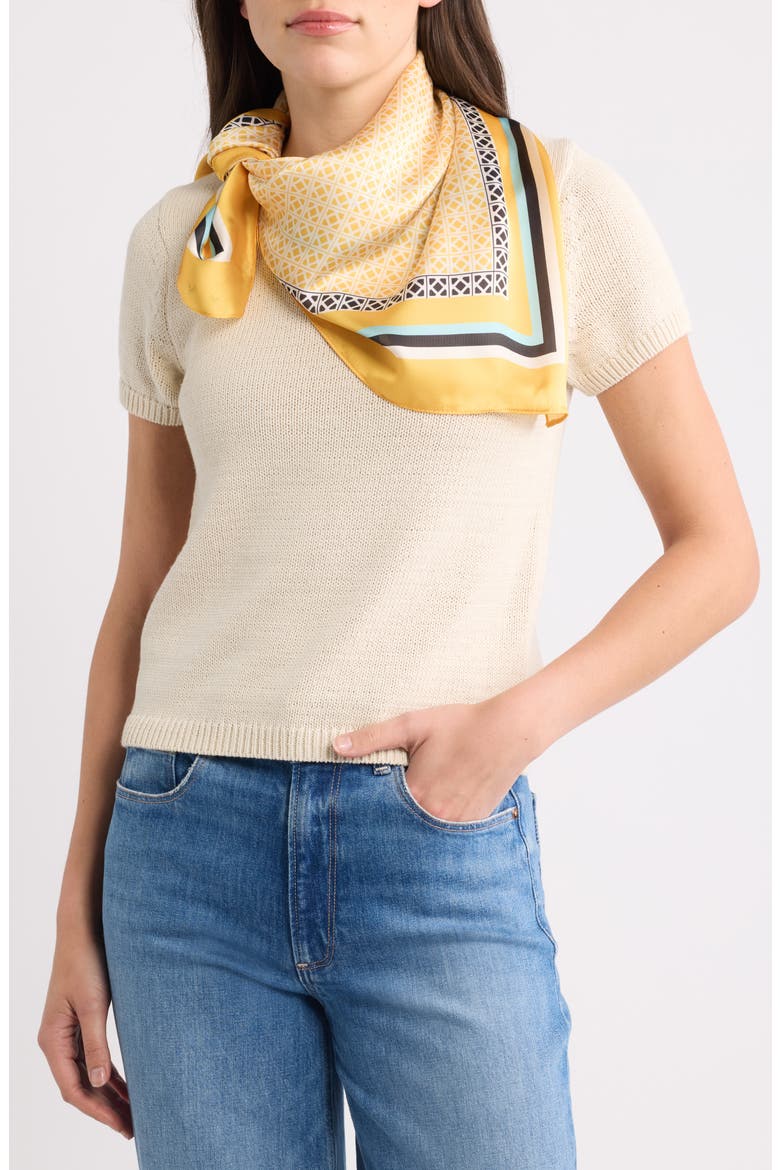 4-Piece Scrunchie & Square Scarf Set, Main, color, YELLOW COMBO