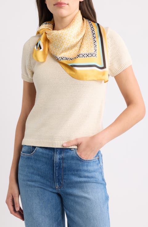 4-Piece Scrunchie & Square Scarf Set