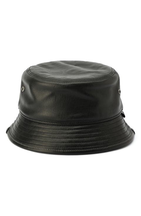 Leather Bucket Hat