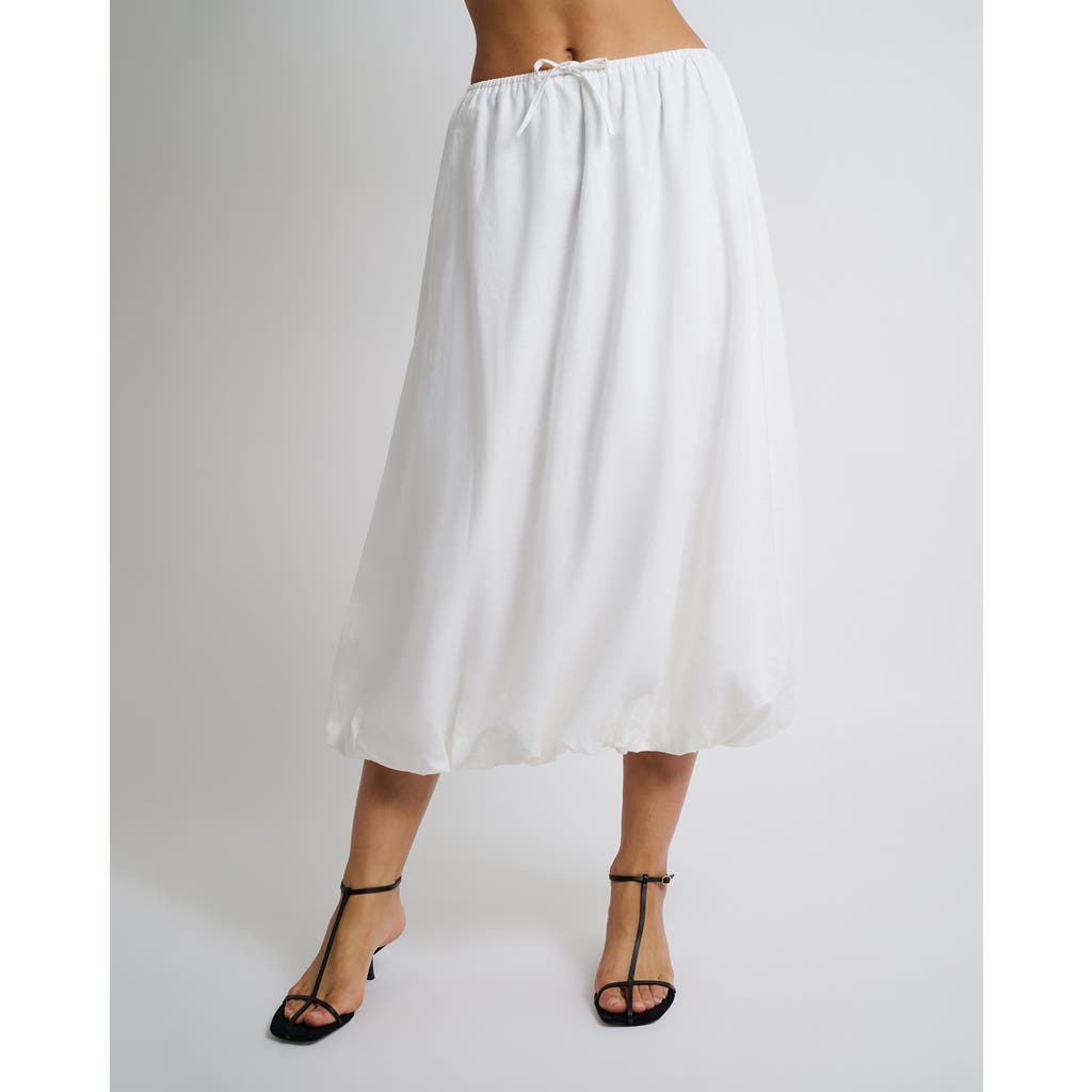 Shop Onia Air Linen Bubble Maxi Skirt In White