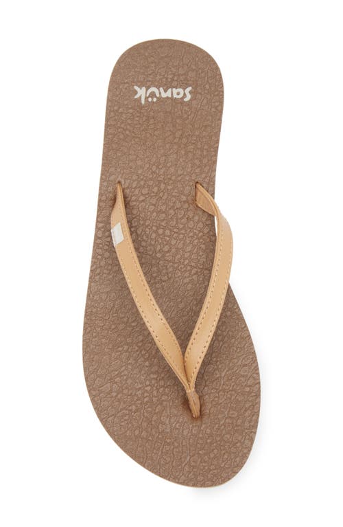Sanuk Yoga Spree 4 Flip Flop In Tan