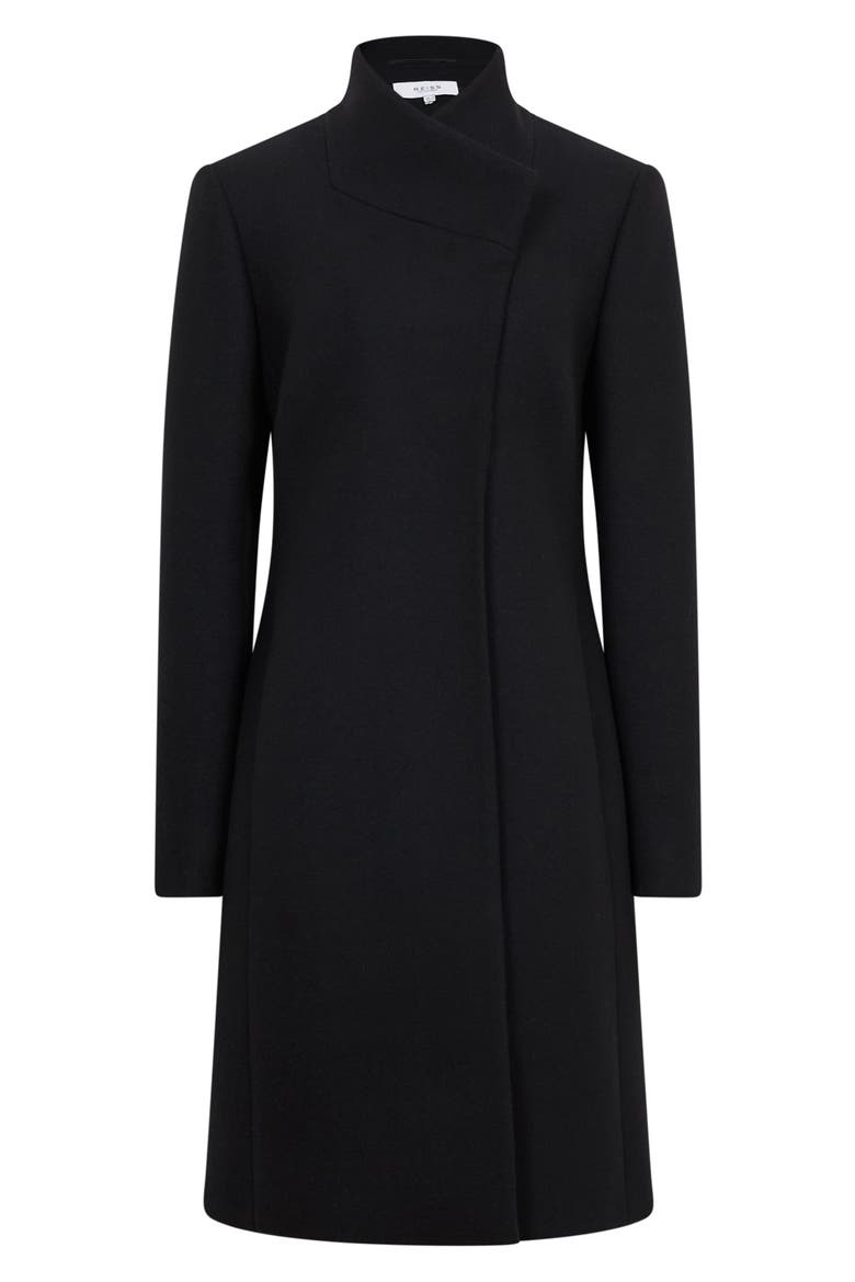 Mia Wool Blend Coat, Alternate, color, BLACK