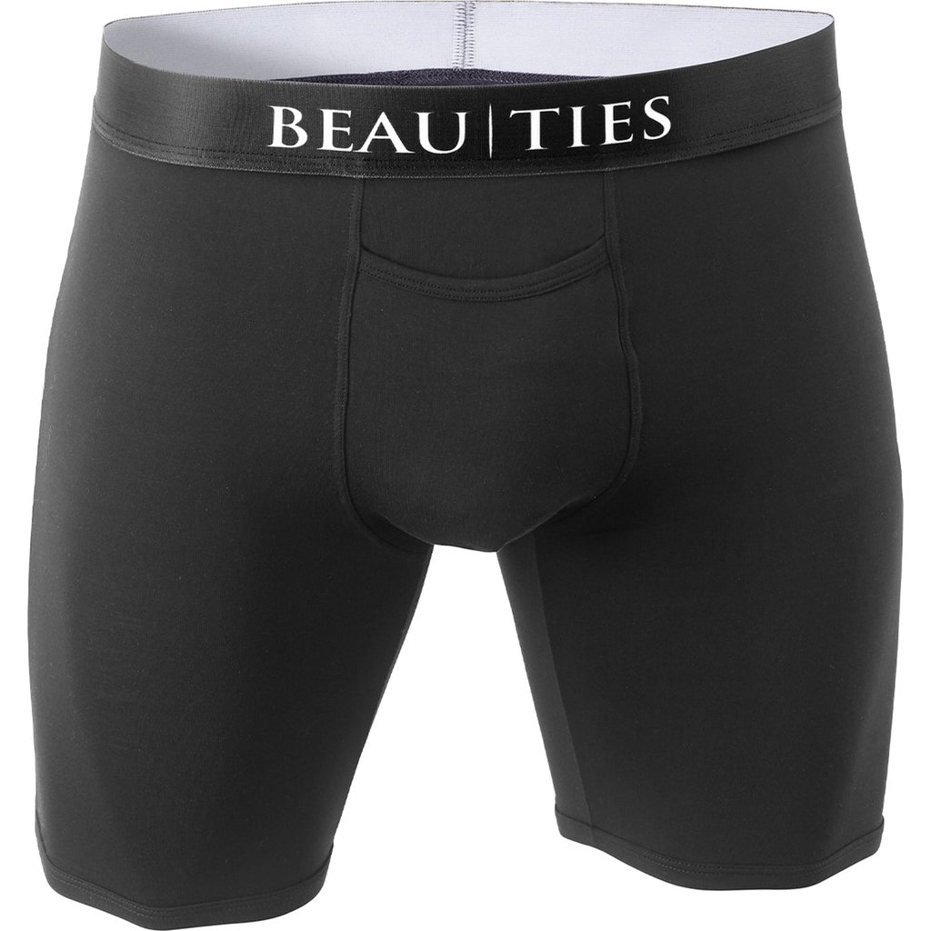 Beau Ties Of Vermont Natural Fiber Boxer Briefs In Black