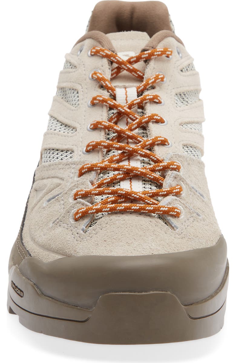 Salomon Gender Inclusive X-Alp Woven Low Top Sneaker, Alternate, color, Walnut/ Silver Cloud/ Vanilla