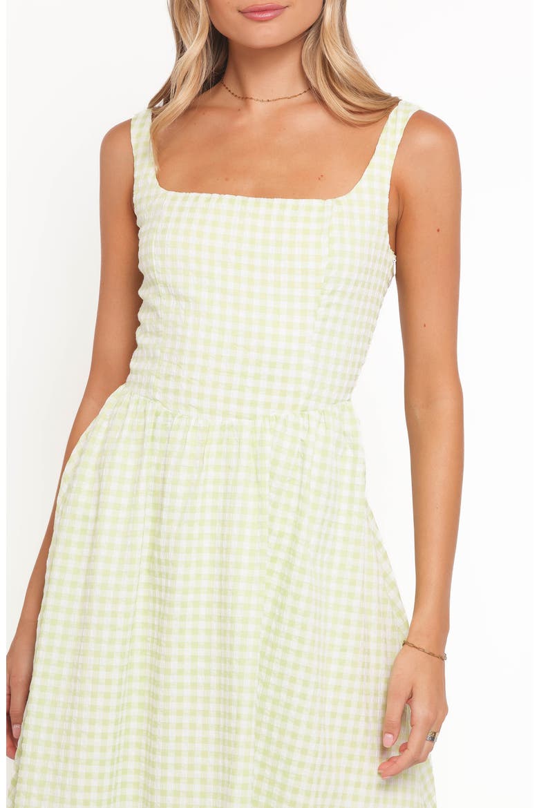 Amberlyn Gingham Sleeveless Maxi Dress, Alternate, color, GREEN GINGHAM