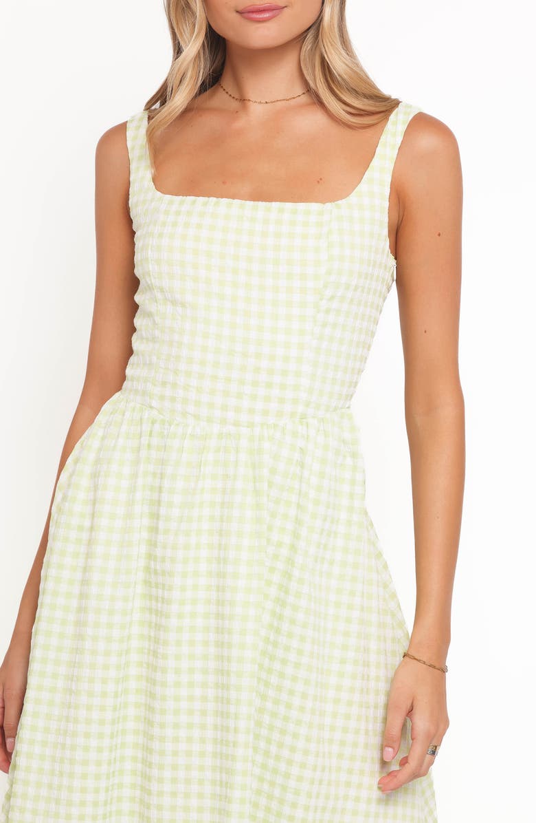 Petal & Pup Amberlyn Gingham Sleeveless Maxi Dress, Alternate, color, Green Gingham
