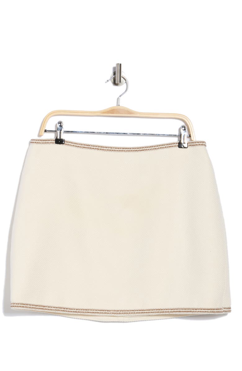 Veronica Beard Ohemia Cotton Blend Miniskirt, Main, color, Ivory