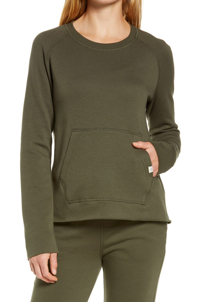 Hallidie Fleece Pullover, Main, color, OLIVE