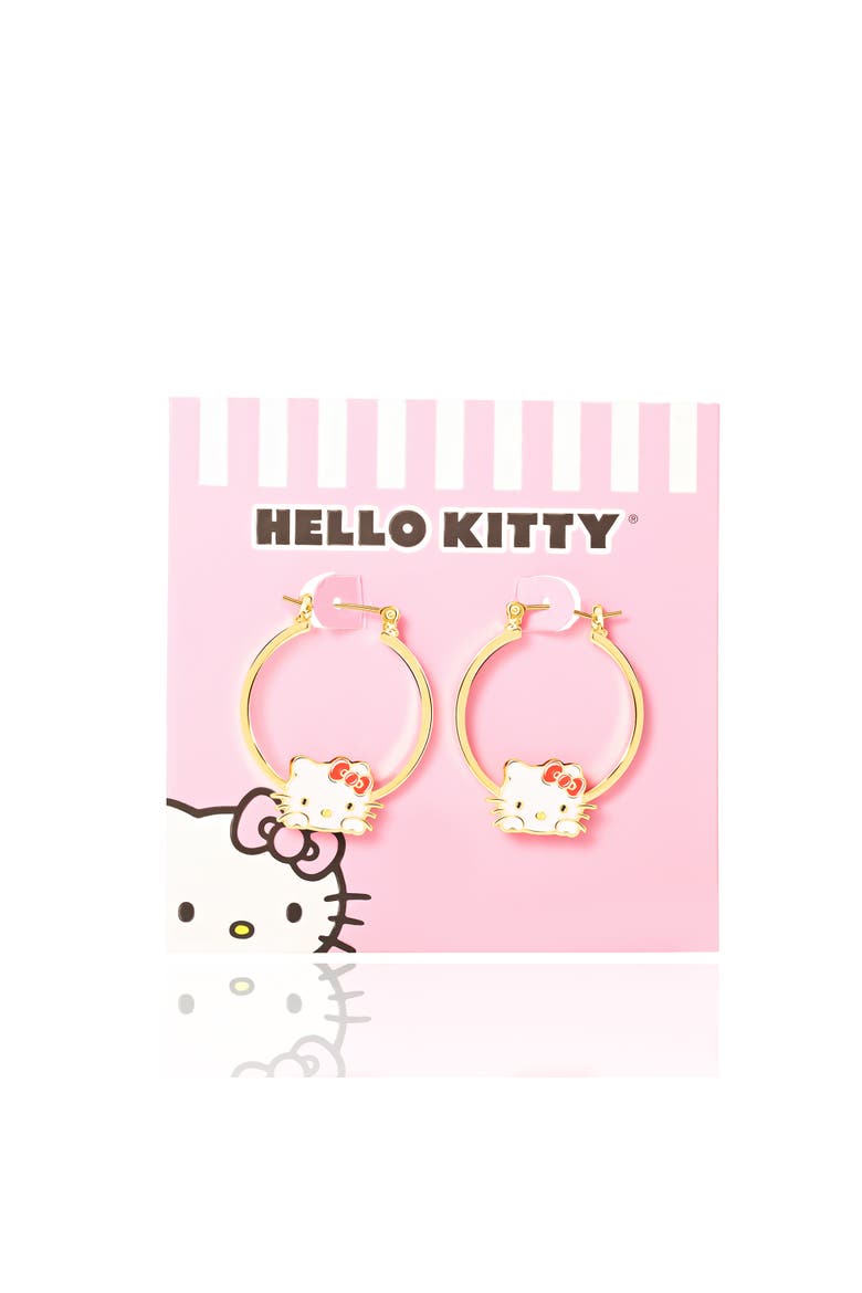Gold Flash Plated Hoop Earrings, Alternate, color, Gold