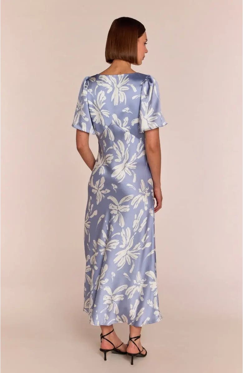 Rewritten Ellis V-Neck Dress, Alternate, color, Blue Lily Print