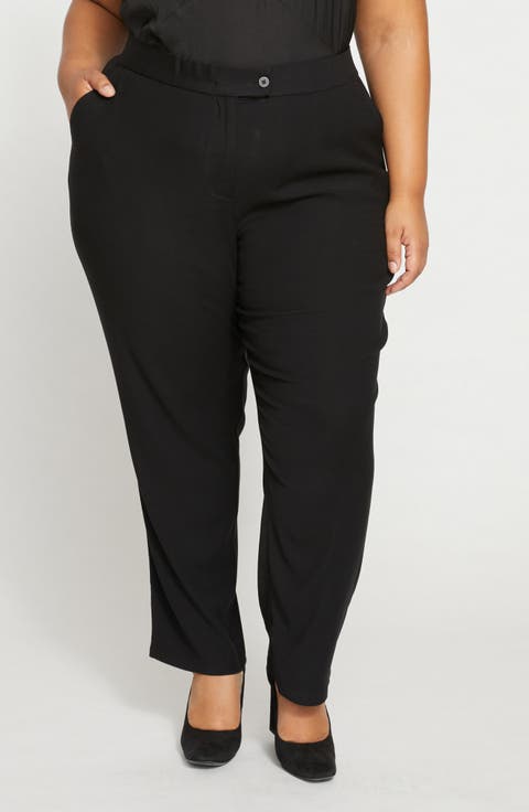 All Day High Waist Cigarette Pants (Plus)