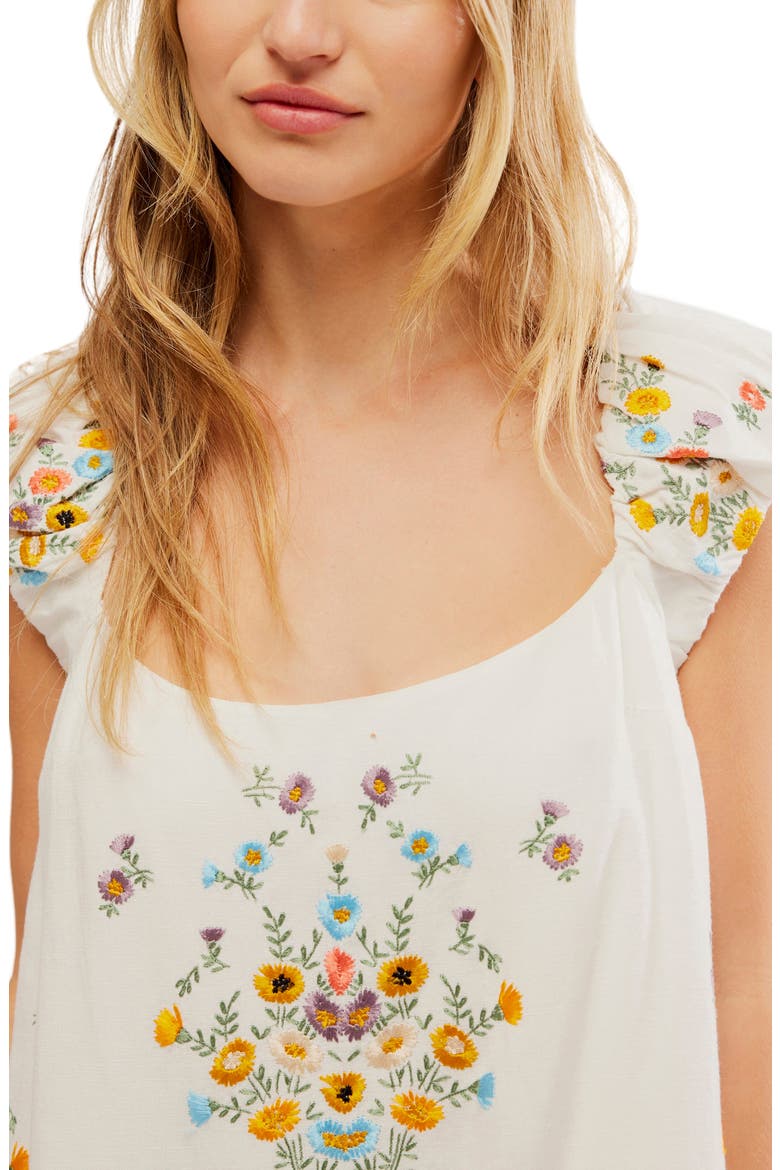 Wildflower Embroidered Minidress, Alternate, color, CREAM COMBO
