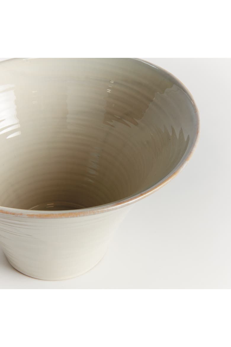 Cotes Pot Large - White Stoneware Planter w/ Drain Hole, Alternate, color, White