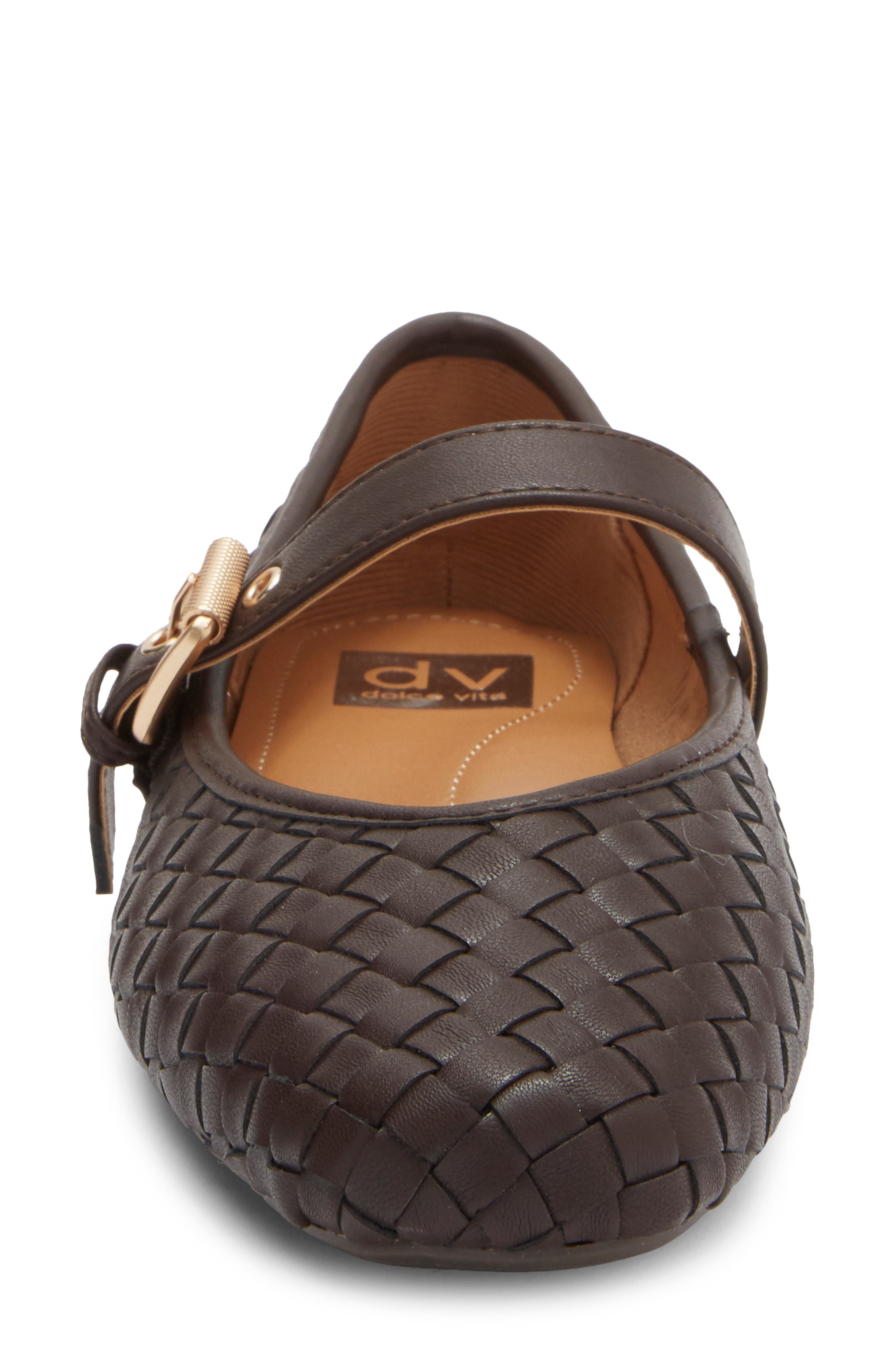 DV by Dolce Vita Mulaney Woven Mary Jane Flat, Alternate, color, Brown