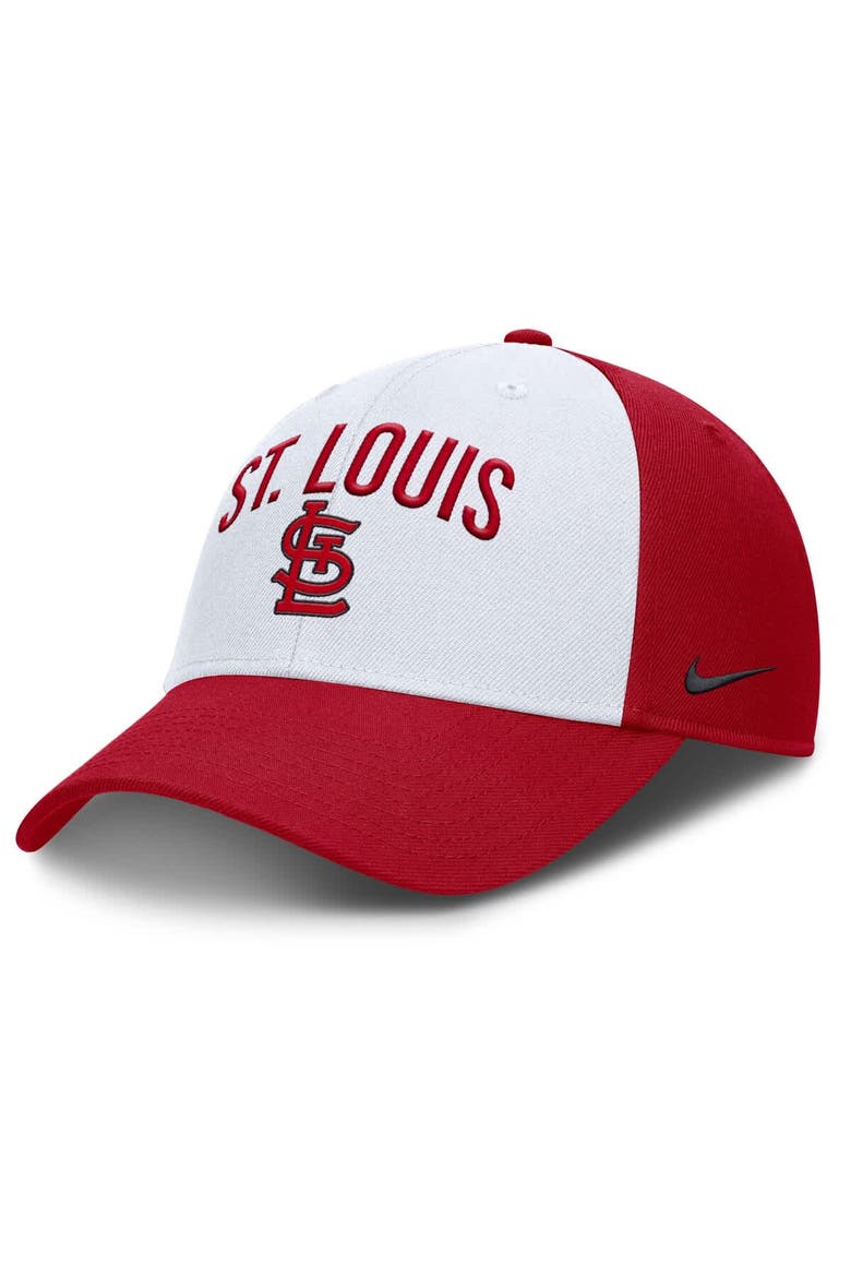 Men's Nike White/Red St. Louis Cardinals Club Performance Adjustable Hat, Main, color, White