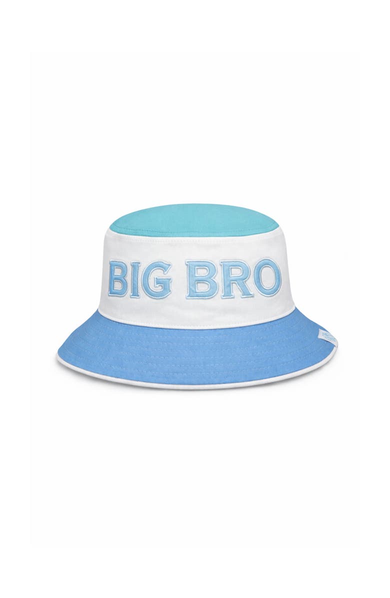 Bits & Bows Big Bro Bucket Hat, Main, color, Blue/White/Aqua