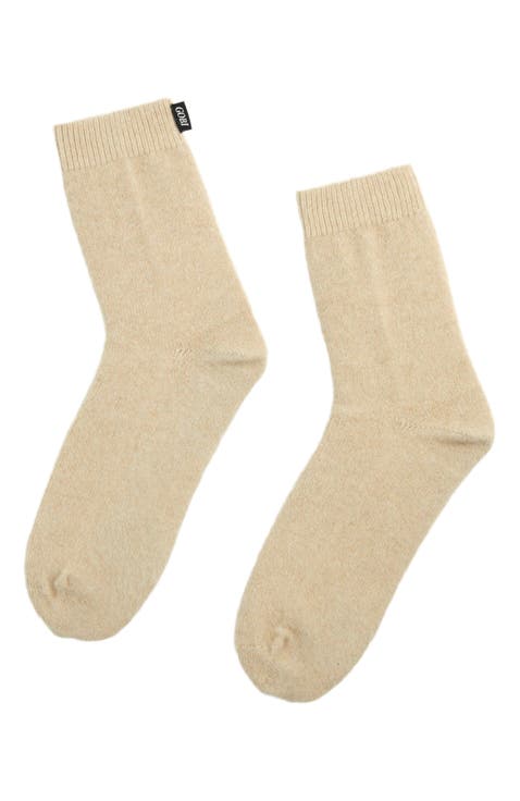 Unisex Cashmere Jersey Knit Bed Socks