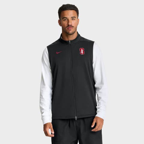 Men's Nike Black Stanford Cardinal Primetime Victory Performance Full-Zip Vest