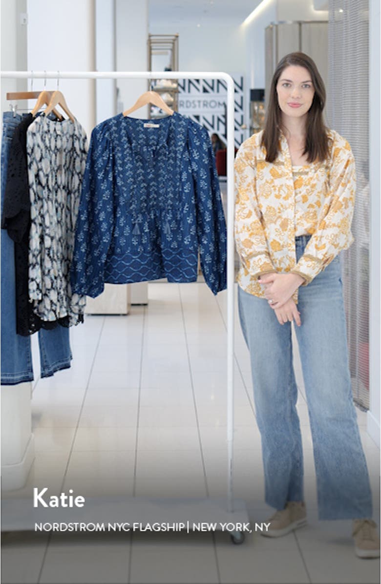 Solstice Tie Neck Cotton & Silk Top, sales video thumbnail