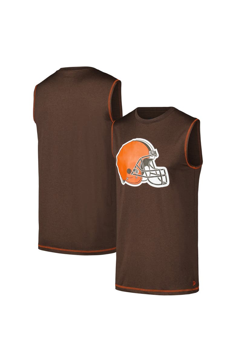 New Era Men's New Era Brown Cleveland Browns Tank Top, Alternate, color, Brown