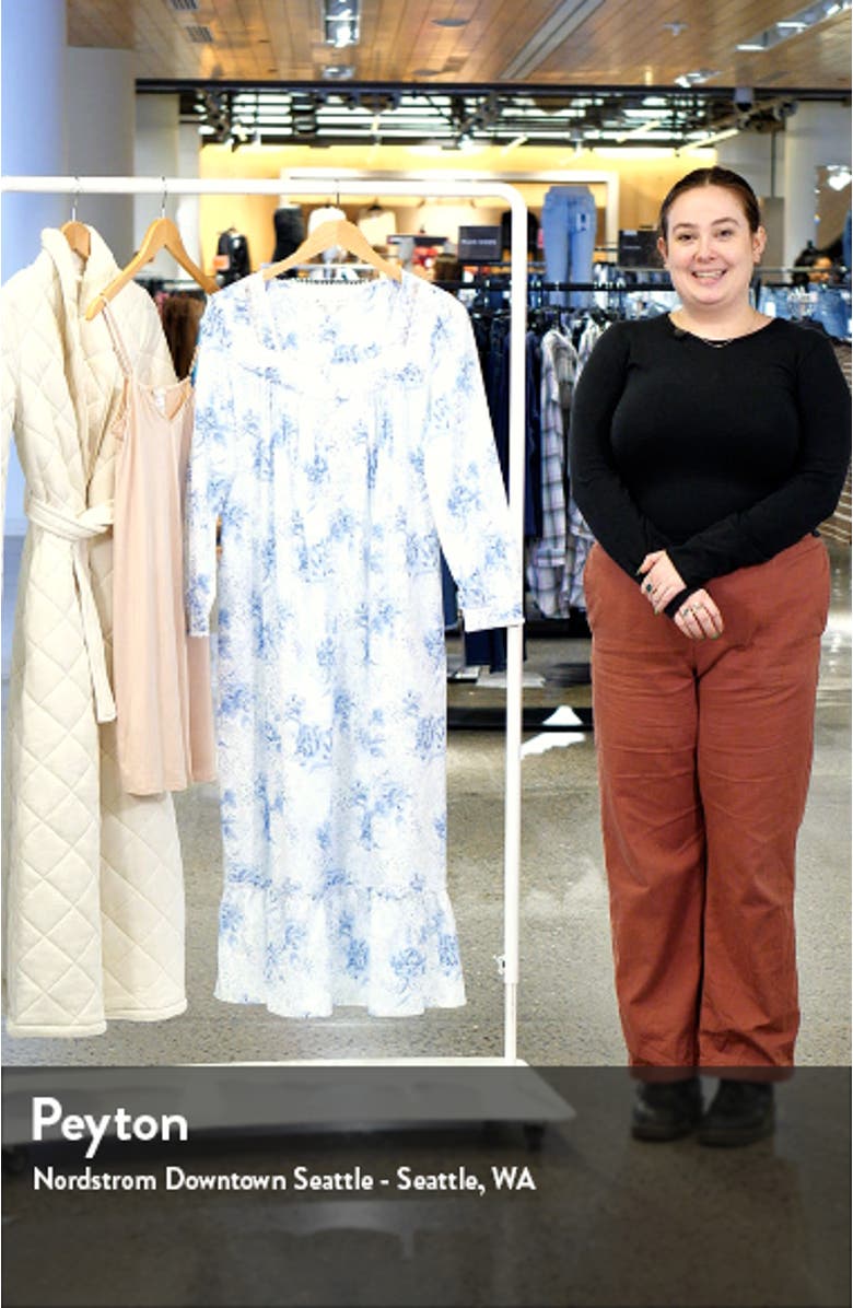 Floral Print Cotton Ballet Nightgown, sales video thumbnail