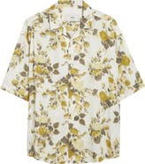 AMI PARIS Floral Print Camp Shirt