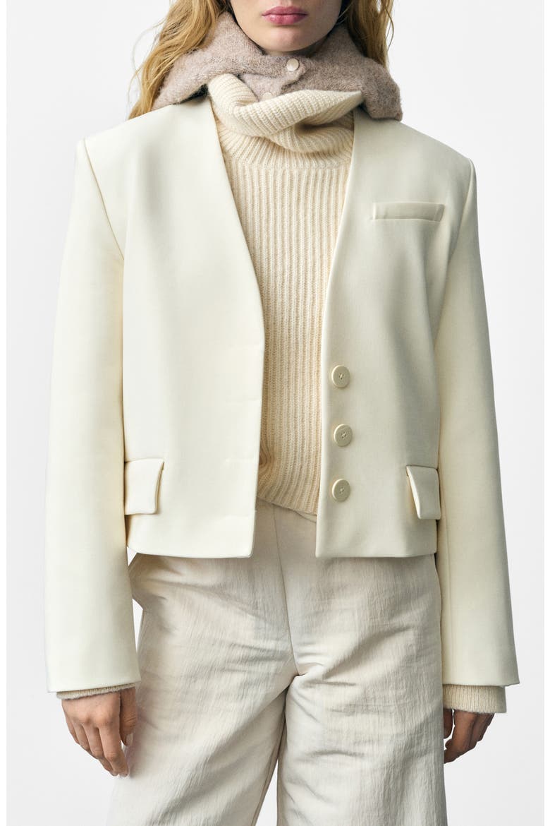 Jeanne Structured Crop Blazer, Main, color, NATURAL WHITE