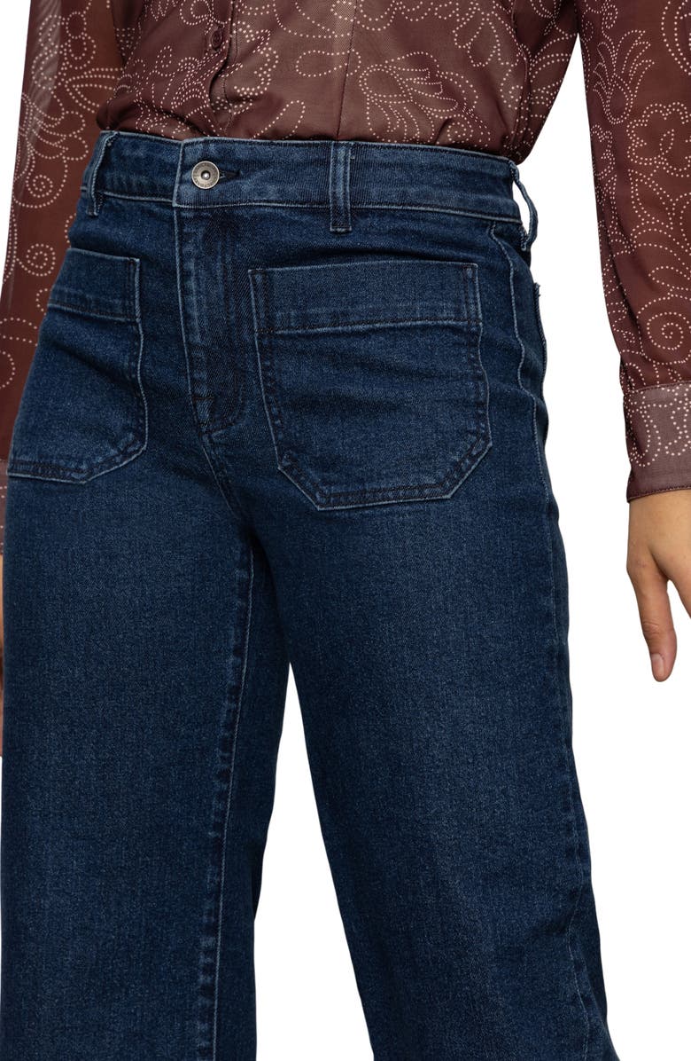 Sanctuary The Marine Patch Pocket Crop Wide Leg Jeans, Alternate, color, Aspen