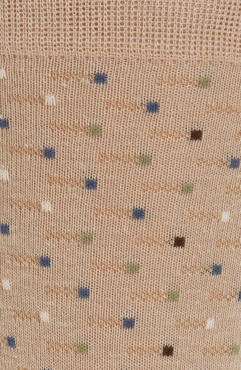 Cole Haan Geo Pattern Dress Socks, Alternate, color, Beige