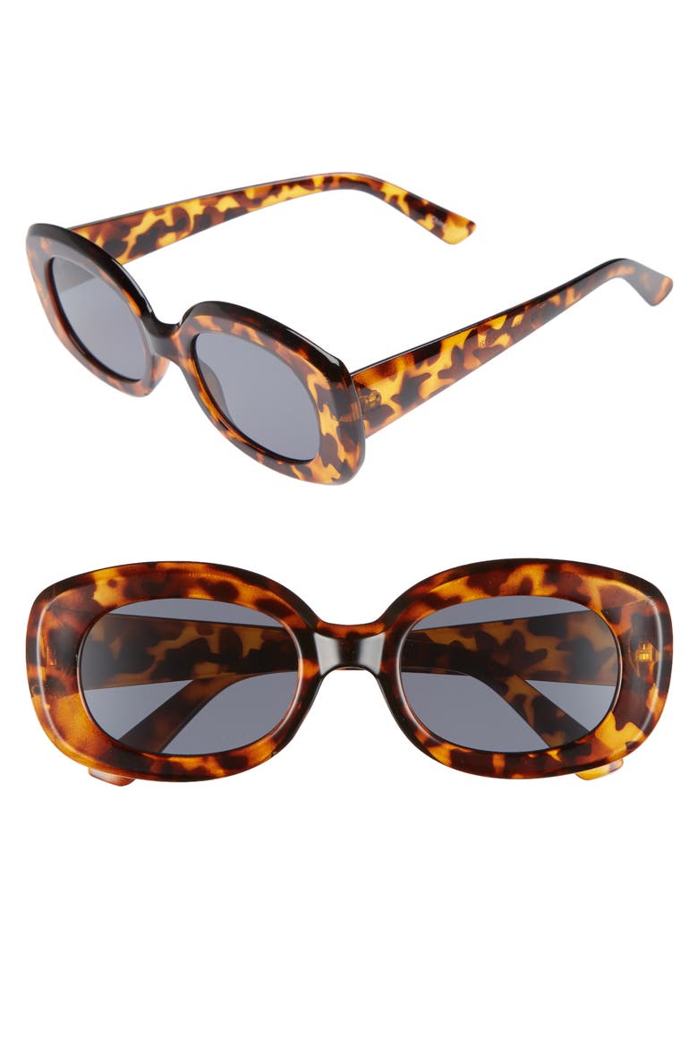 48mm Small Square Sunglasses, Main, color, TORT
