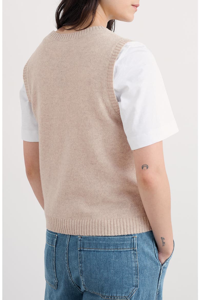 East View Merino Wool Blend Sweater Vest, Alternate, color, PARSNIP
