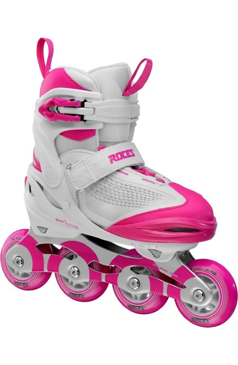 Roces Moody X TIF Adjustable Girls Inline Skates, Main, color, White/Pink