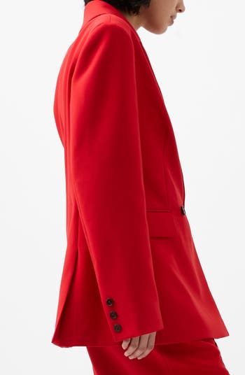 Double Breasted Peak Lapel Blazer