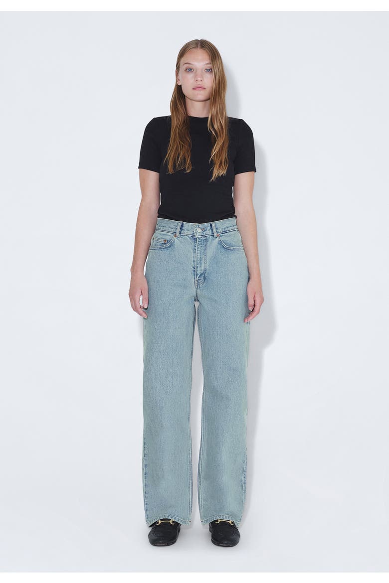 Echo High Straight Jeans, Alternate, color, Bay Sky Retro Dirt