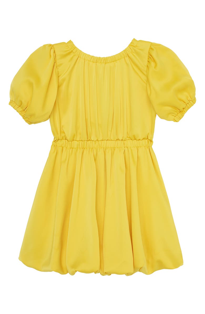 Habitual Kids Kids' Puff Sleeve Crushed Satin Dress, Alternate, color, 