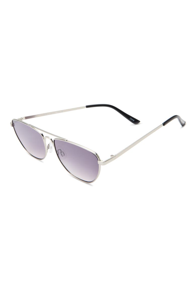 58mm Gradient Navigator Sunglasses, Alternate, color, SILVER